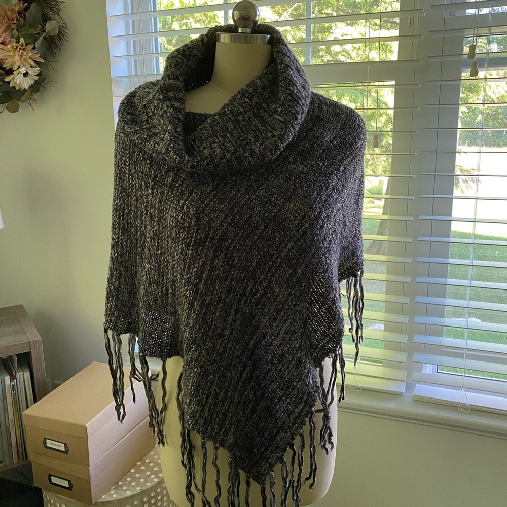 Cowl neck poncho - petite!